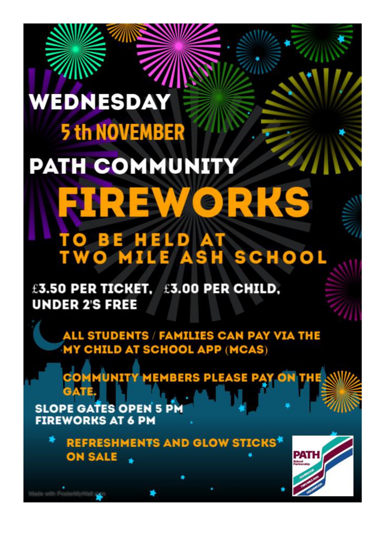 Fireworks poster 5 nov